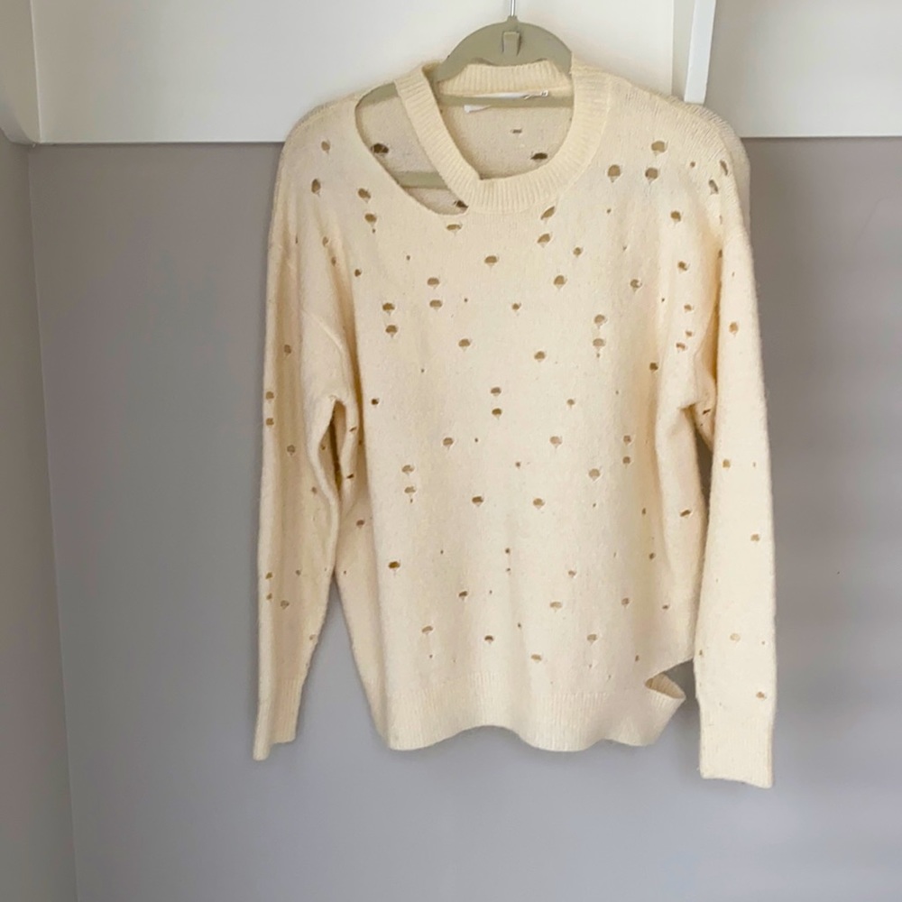 Distressed sweater